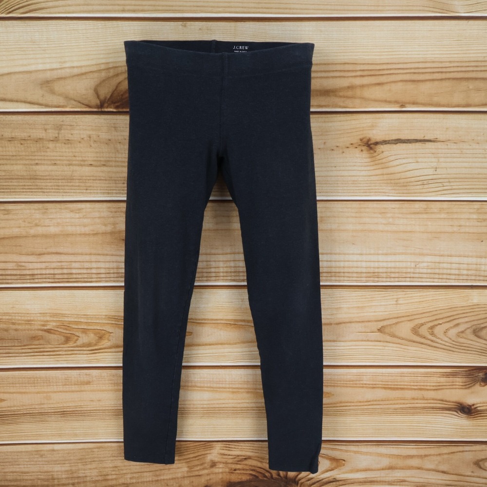 J. Crew Leggings Womens Sz XS Dark Gray Heathered Stretch Elastic Waist Low Rise